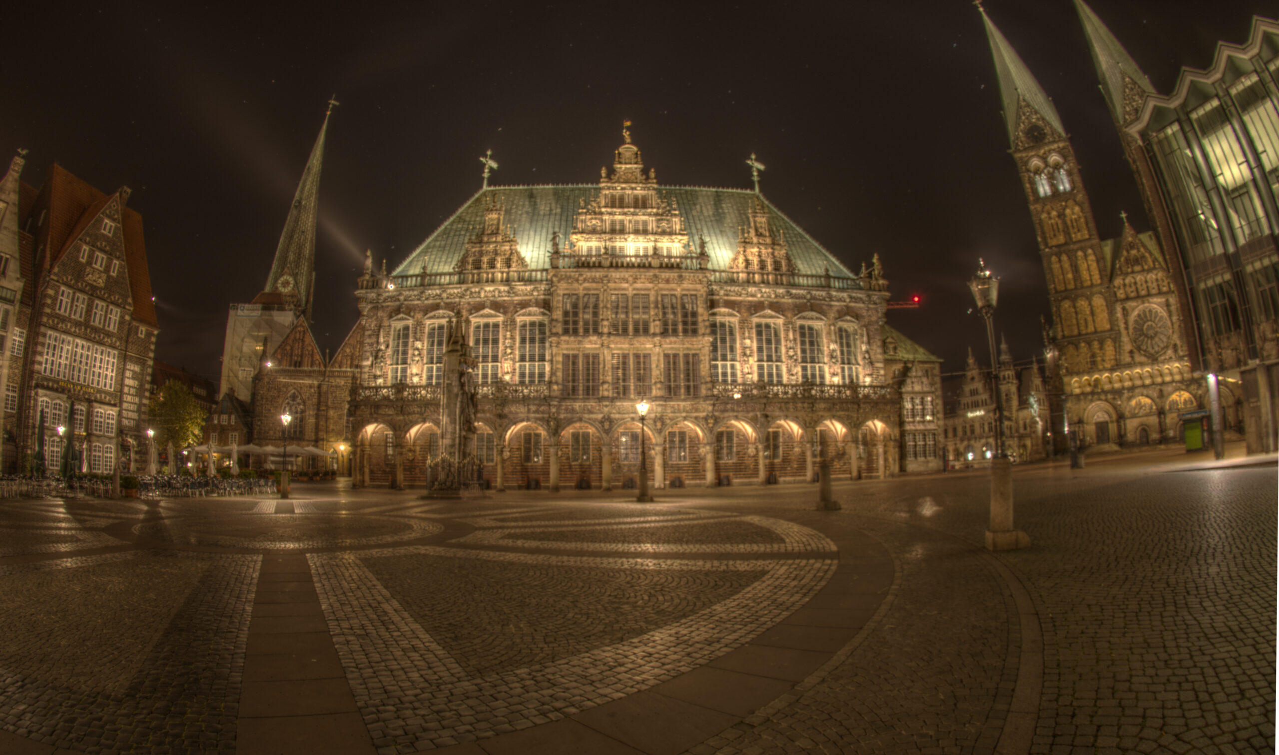Bremer Rathaus wenn die Stadt noch schläft