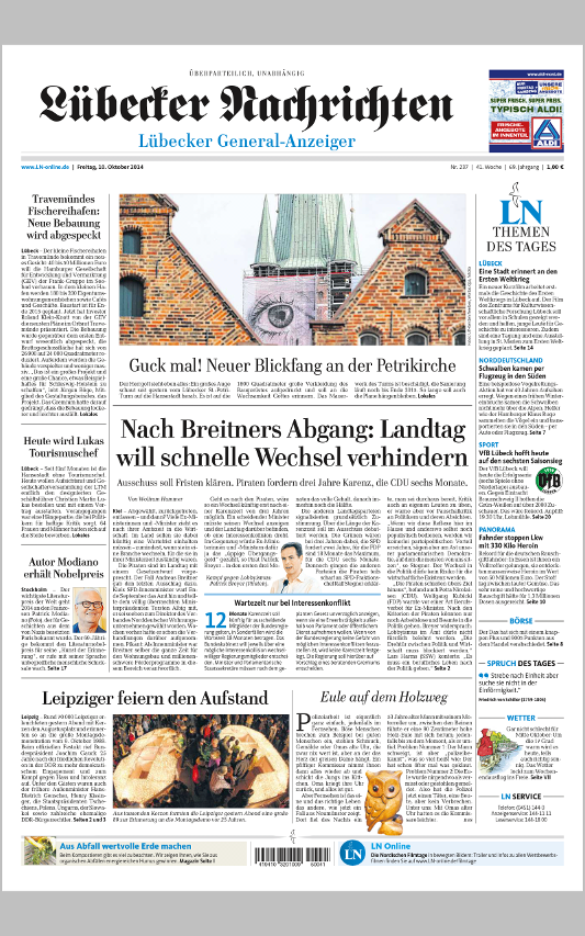 Presseschau vom 10.10.2014 zum Karenzzeit für Minister und den Gesetzentwurf der Piraten dazu