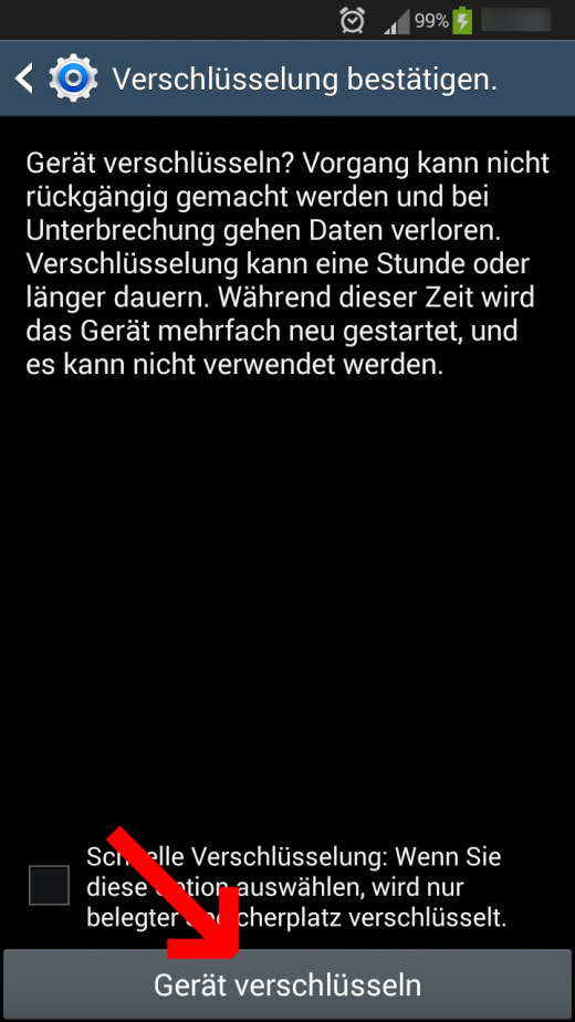 Gerät verschlüsseln: Android verschlüsseln