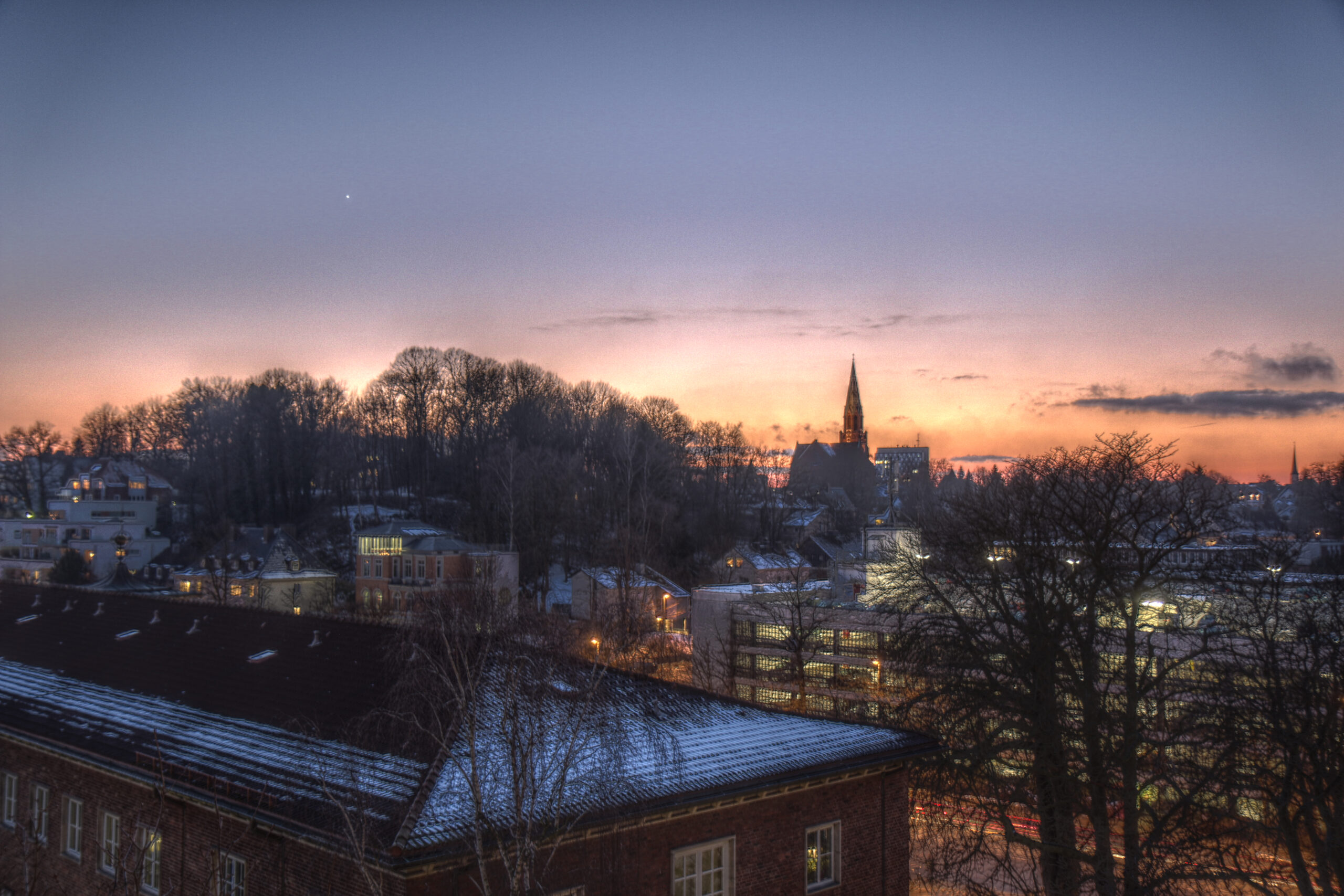 Abendrot über Kiel