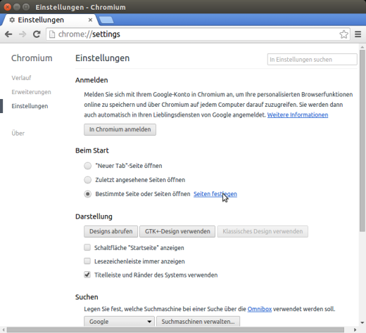 Chromium-Startseite1