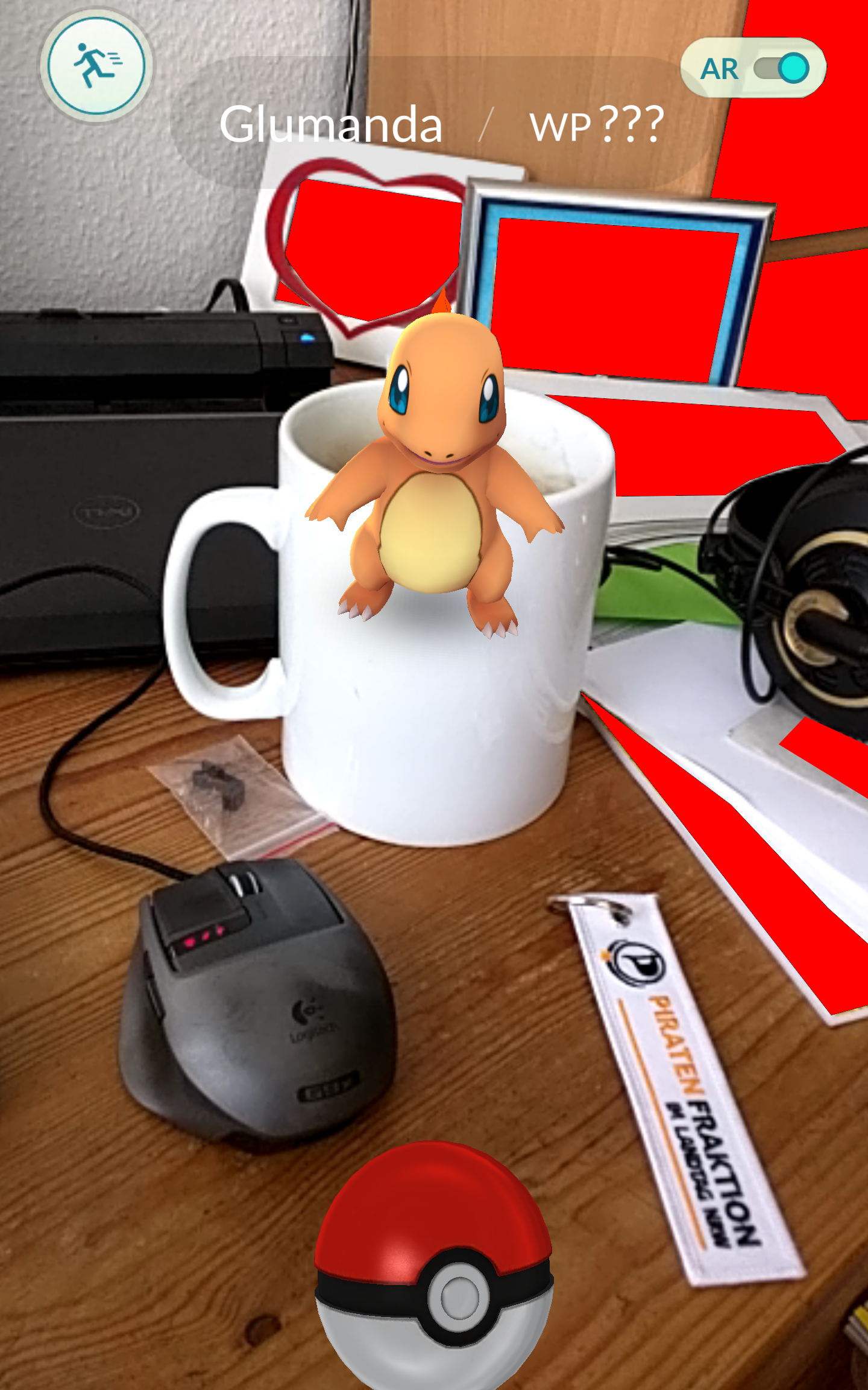 Pokémon Go - Vertrauliche Flächen in Rot